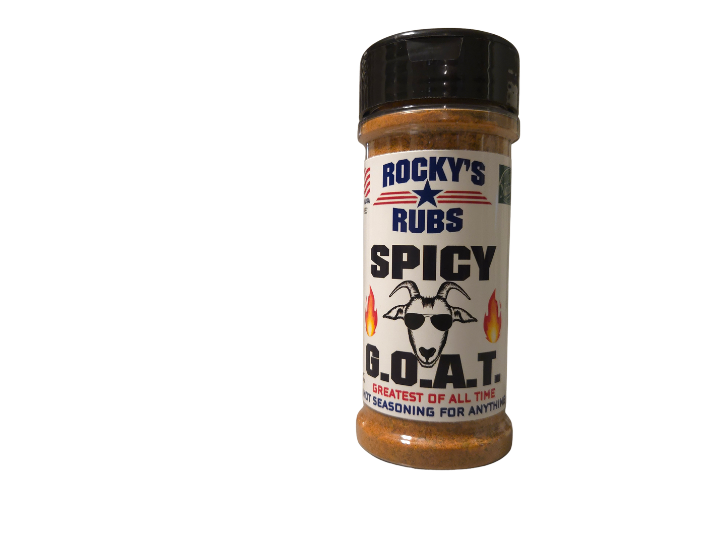 Spicy G.O.A.T. - GREATEST OF ALL TIME Spicy Hot Seasoning for Meats, Fish, Pizza, Vegetables