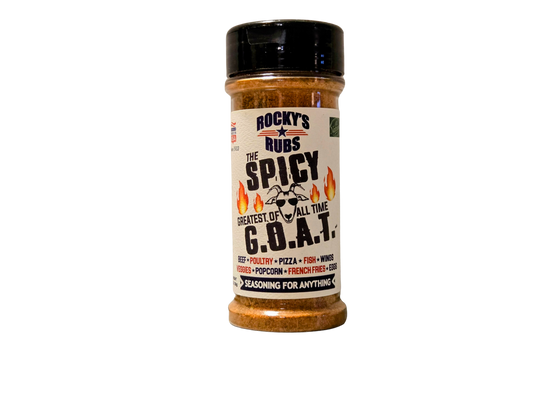 Spicy G.O.A.T. - GREATEST OF ALL TIME Spicy Hot Seasoning for Meats, Fish, Pizza, Vegetables